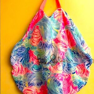 Lilly Pulitzer Pink and Blue Floral Bag